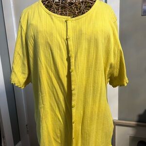 J. Crew Bright Yellow Casual Button-Down Shirt